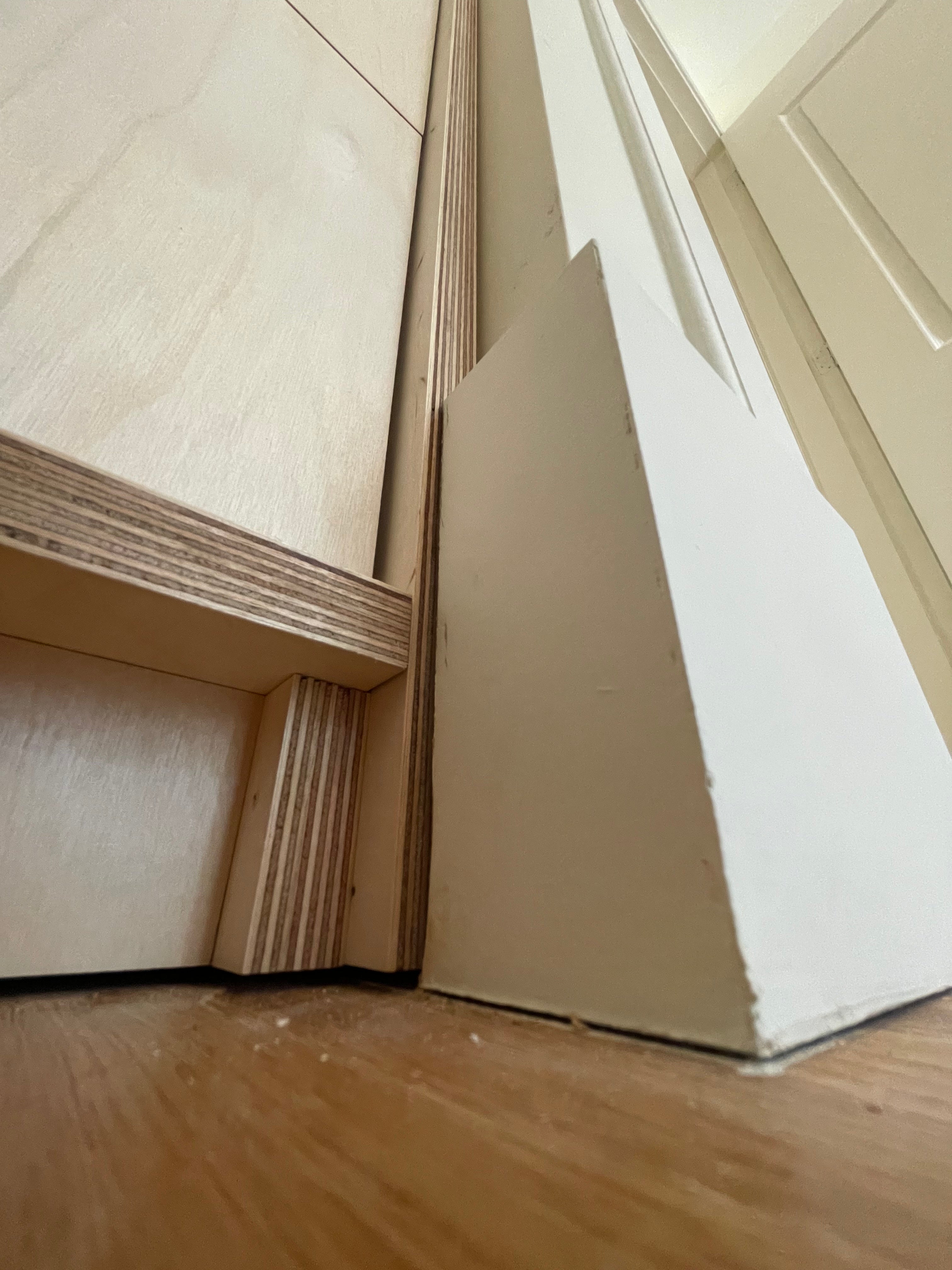 Tom and Yara plywood cabinet installed in a room