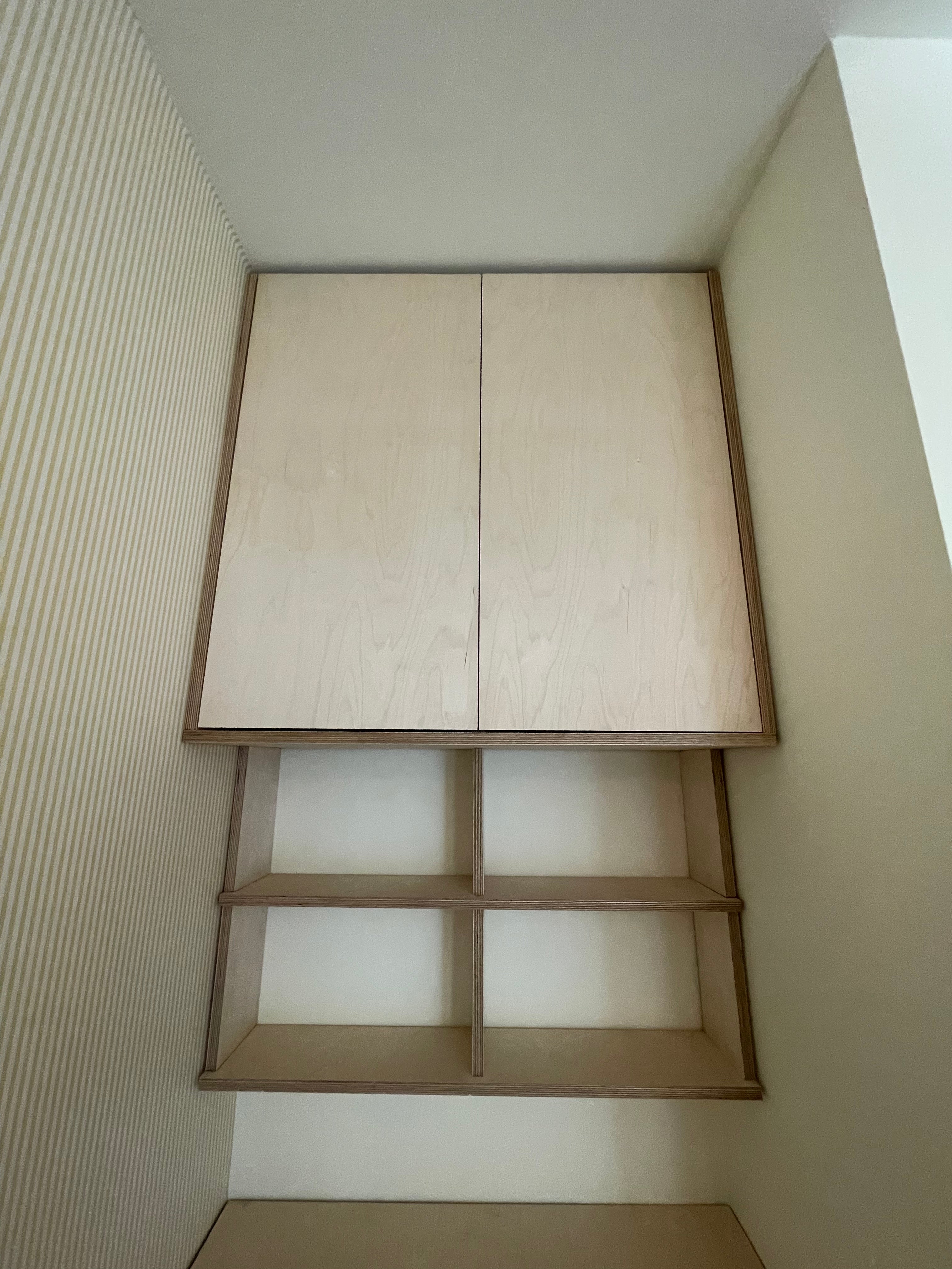 Tom and Yara plywood cabinet close view