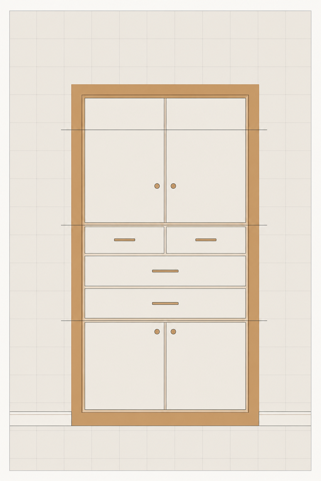 

Measuring a wall opening for a made-to-fit plywood cabinet
