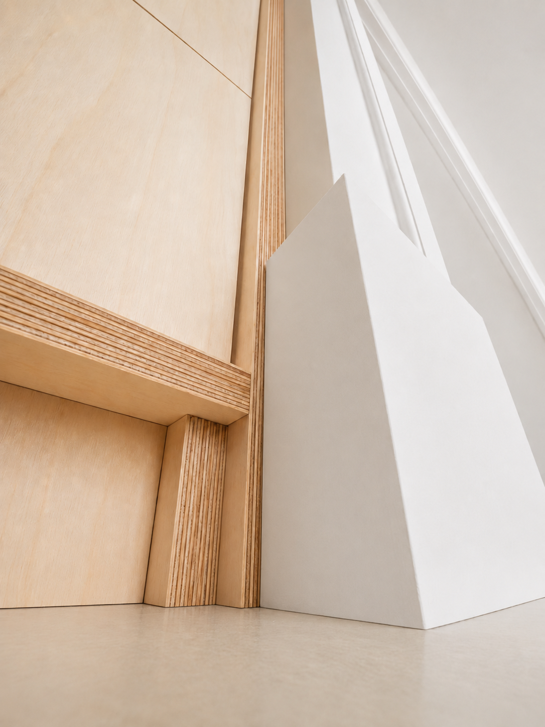 

Close-up of birch multiplex cabinet edge
